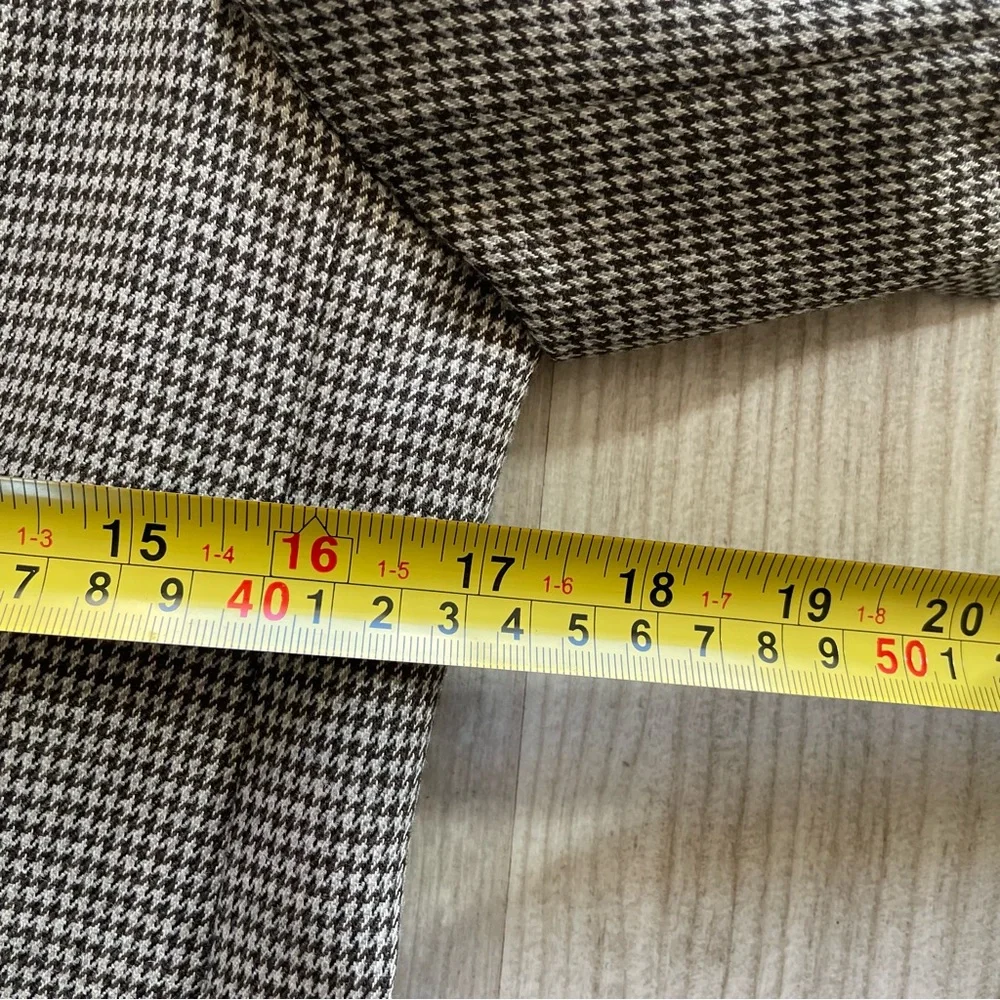 98% Virgin Wool Blazer Houndstooth with Black Lapel-Judith&Charles-size 4 - Picture 4 of 7